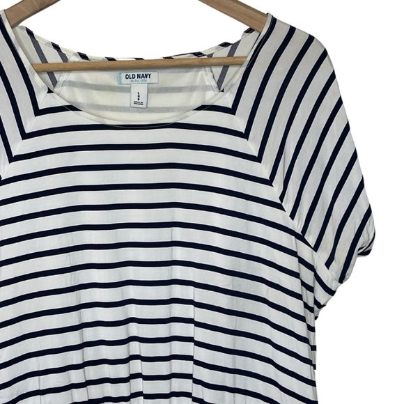 👗 OLD NAVY | Blue and White Striped Drawstring Dress | Size L - Picture 2 of 7